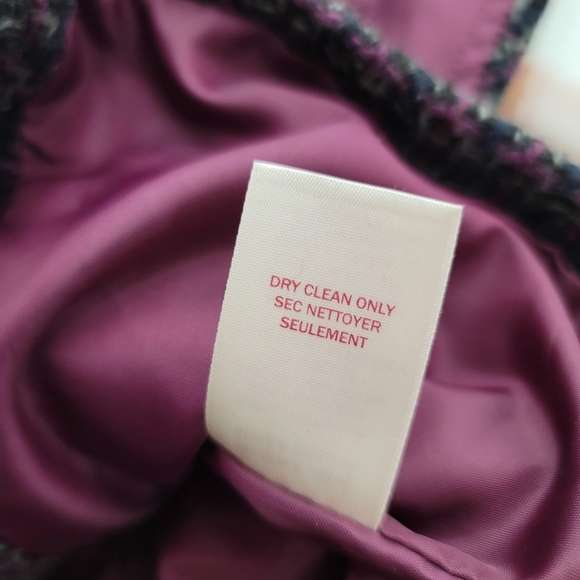 NWOT Northern Reflections Tweed Pattern Belted Capelet Sz M Violet/Indigo/Grey - Picture 8 of 9